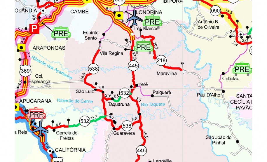Detonação de rocha na PR-445 será na quarta-feira