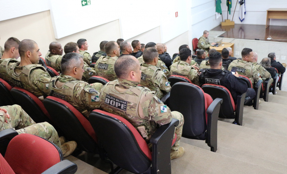 Curitiba, 23 de setembro de 2019. Aula inaugural Curso de Operações táticas Verticais.