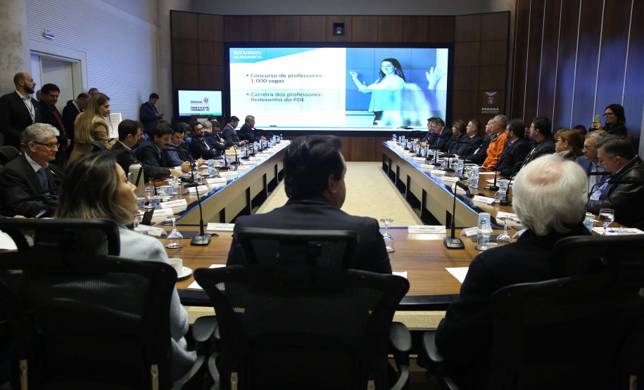 Governador Carlos Massa Ratinho Junior em reunião com o secretariado. Curitiba,24/09/2019 Foto:Jaelson Lucas / AEN