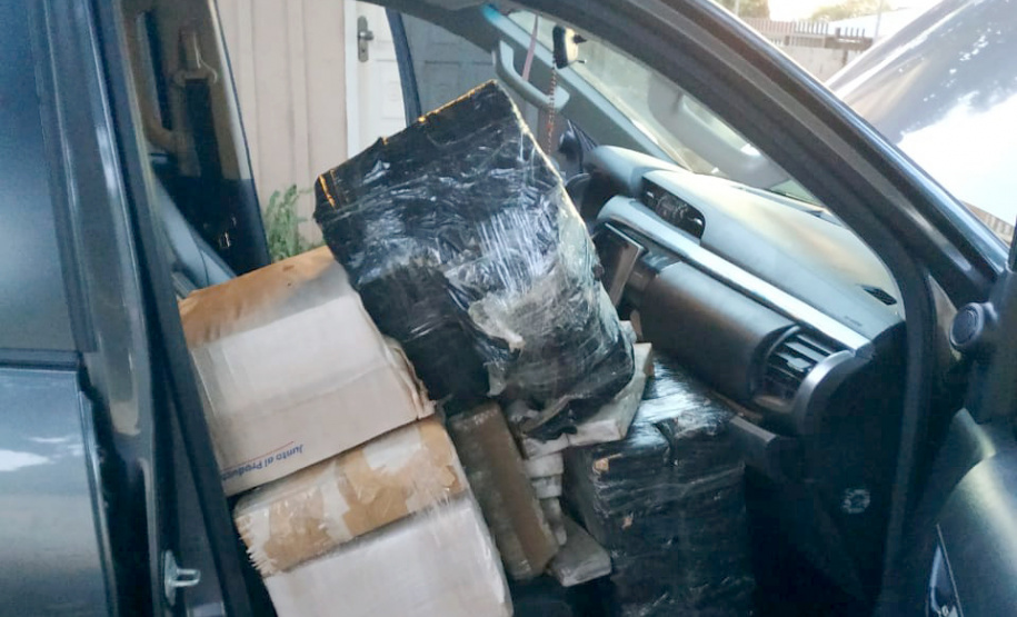 Mais de 1,5 tonelada de maconha é apreendida pela PM em Foz do Iguaçu. Foto: Divulgação/PMPR