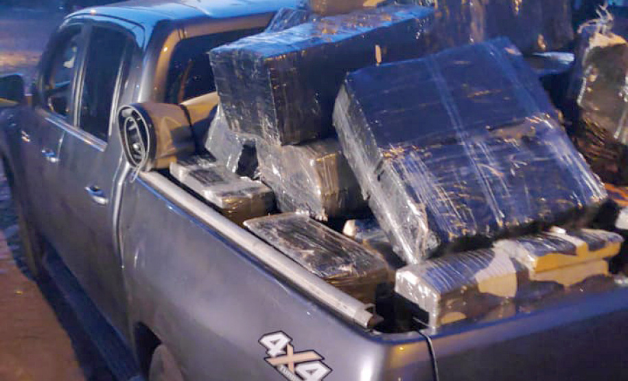 Mais de 1,5 tonelada de maconha é apreendida pela PM em Foz do Iguaçu. Foto: Divulgação/PMPR