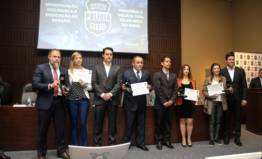 O governador Carlos Massa Ratinho Junior participa nesta segunda-feira (30), da comemoração do aniversário de 166 anos da Polícia Civil no Paraná na sede da OAB Paraná, em Curitiba .   30/09/2019 - Foto: Geraldo Bubniak/AEN