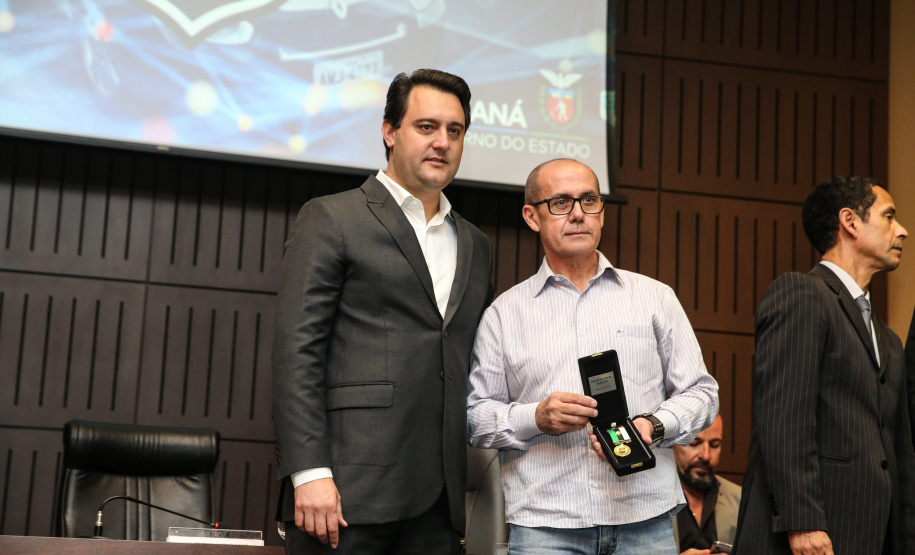O governador Carlos Massa Ratinho Junior participa nesta segunda-feira (30), da comemoração do aniversário de 166 anos da Polícia Civil no Paraná na sede da OAB Paraná, em Curitiba .   30/09/2019 - Foto: Geraldo Bubniak/AEN