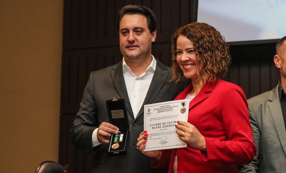 O governador Carlos Massa Ratinho Junior participa nesta segunda-feira (30), da comemoração do aniversário de 166 anos da Polícia Civil no Paraná na sede da OAB Paraná, em Curitiba .   30/09/2019 - Foto: Geraldo Bubniak/AEN