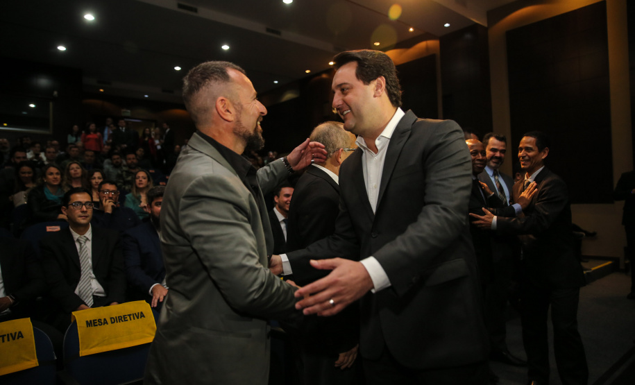 O governador Carlos Massa Ratinho Junior participa nesta segunda-feira (30), da comemoração do aniversário de 166 anos da Polícia Civil no Paraná na sede da OAB Paraná, em Curitiba .   30/09/2019 - Foto: Geraldo Bubniak/AEN