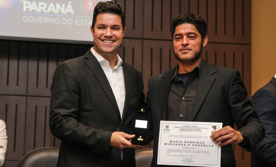 O governador Carlos Massa Ratinho Junior participa nesta segunda-feira (30), da comemoração do aniversário de 166 anos da Polícia Civil no Paraná na sede da OAB Paraná, em Curitiba .   30/09/2019 - Foto: Geraldo Bubniak/AEN