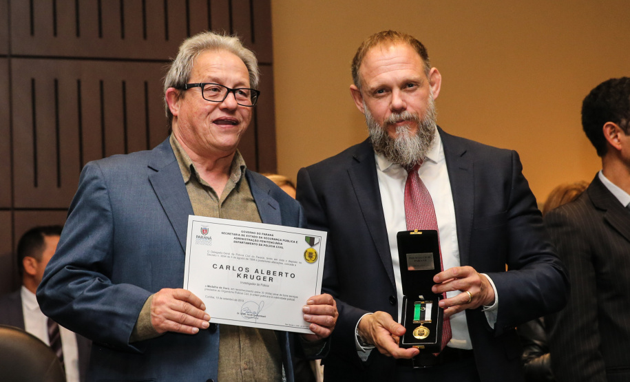 O governador Carlos Massa Ratinho Junior participa nesta segunda-feira (30), da comemoração do aniversário de 166 anos da Polícia Civil no Paraná na sede da OAB Paraná, em Curitiba .   30/09/2019 - Foto: Geraldo Bubniak/AEN