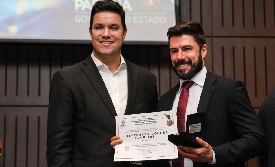 O governador Carlos Massa Ratinho Junior participa nesta segunda-feira (30), da comemoração do aniversário de 166 anos da Polícia Civil no Paraná na sede da OAB Paraná, em Curitiba .   30/09/2019 - Foto: Geraldo Bubniak/AEN