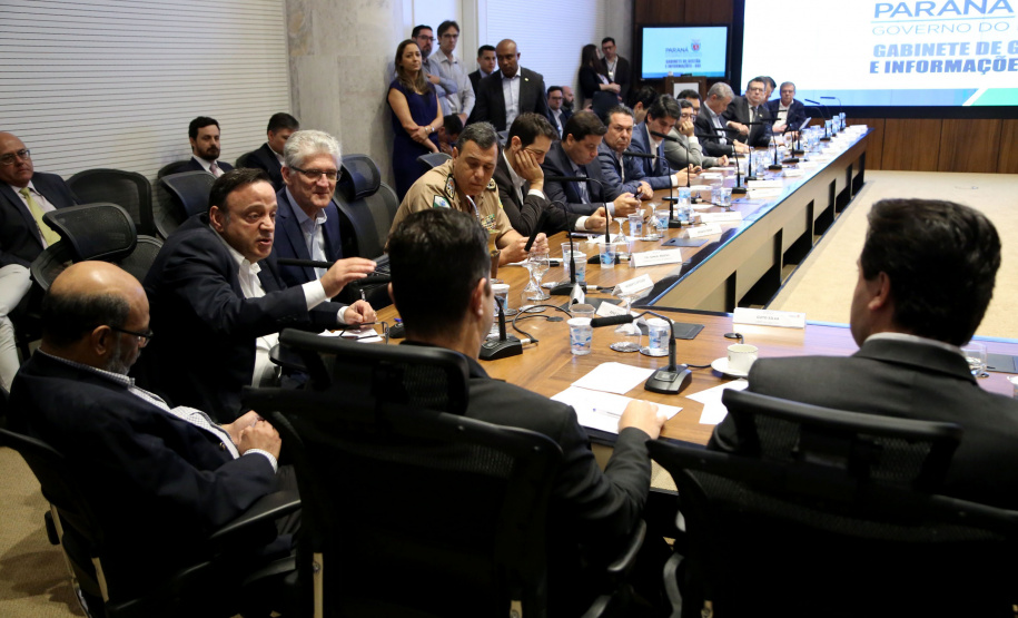 Governador Carlos Massa Ratinho Junior durante reunião com a equipe de governo. Curitiba,01/10/2019 - Foto: José Fernando Ogura/AEN