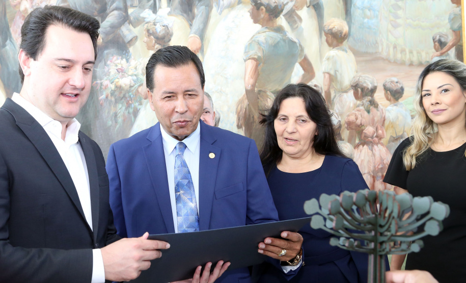Governador Carlos Massa Ratinho Junior recebeu pastores da diretoria da Convenção das Igrejas Assembléia de Deus no Paraná.Foto Gilson Abreu/ANP
