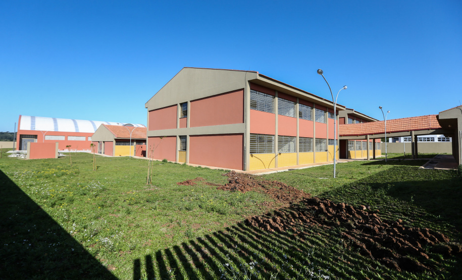 Obras do Colégio Estadual Ribeirão Grande no Jardim Paulista em Campina Grande do Sul. 30/09/2019  -  Foto: Geraldo Bubniak/AEN