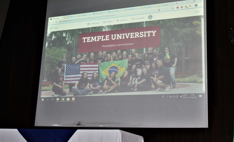 58 professores intercambistas da Secretaria de Estado da Educação e do Esporte participaram nesta segunda (7) e terça-feira (8), em Curitiba, do I Encontro Estadual de Capacitação de Professores no Exterior – Estados Unidos e Canadá, organizado pelo Departamento de Desenvolvimento Curricular da secretaria. Foto: Divulgação/SEED