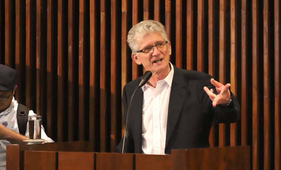 O secretário de Agricultura e Abastecimento Norberto Ortigara, participa da Audiência Pública que trata da incorporação da Emater, CPRA, Codapar e do Iapar, na Assembleia Legislativa.Curitiba, 09-10-19.Foto: Arnaldo Alves / AEN.