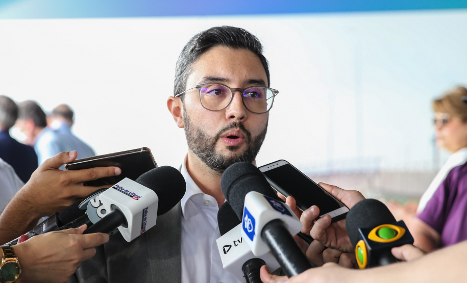 O governador Carlos Massa Ratinho Júnior inaugura nesta quinta-feira (10) , o viaduto da BR-277 e as obras de ampliação do Terminal de Contêineres de Paranaguá (TCP). Na foto, Luiz Fernando Garcia da Silva,  presidente da Administração Portuária dos Portos de Paraná e Antonina(APPA). Paranaguá, 09/10/2019 -  Foto: Geraldo Bubniak/AEN