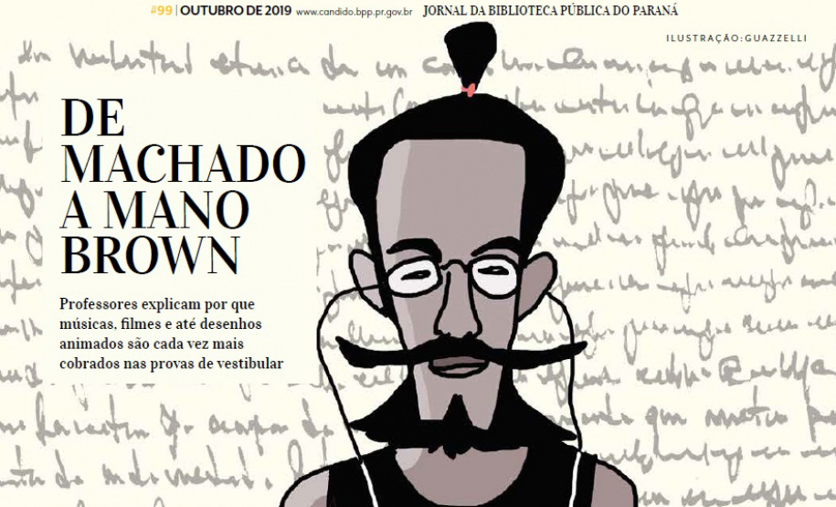 Já está em circulação a edição de outubro do jornal Cândido, da Biblioteca Pública do Paraná, que discute as novas e diferentes linguagens exigidas nos vestibulares. Foto: Divulgação/BPP