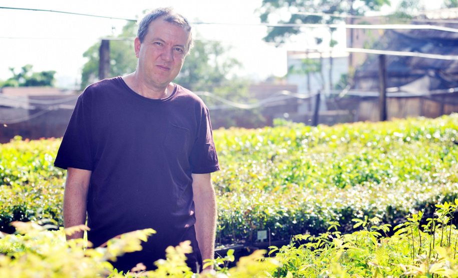 "A partir do viveiro de mudas, passamos a agregar pesquisas e a fomentar a formação de profissionais para atuar na restauração de ecossistemas degradados", afirma o professor José Marcelo Domingues Torezan, professor do Departamento de Biologia Animal e Vegetal, do Centro de Ciências Biológicas (CCB), e coordenador do Labre. Ele lembra que o papel do laboratório é produzir conhecimento científico e auxiliar parceiros na recuperação ambiental.Foto: Divulgação/UEL