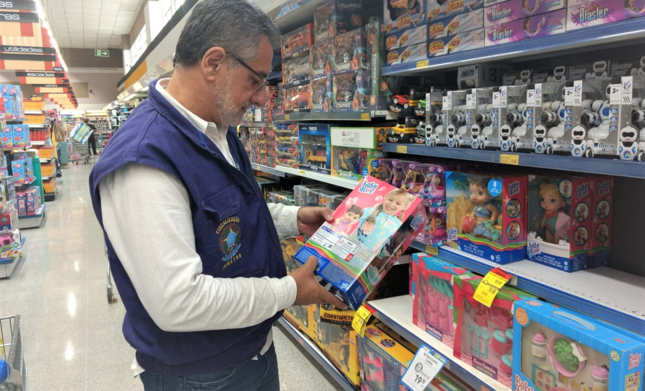 Fiscalização apreende 795 brinquedos irregulares. Foto:Divulgação/IPEM
