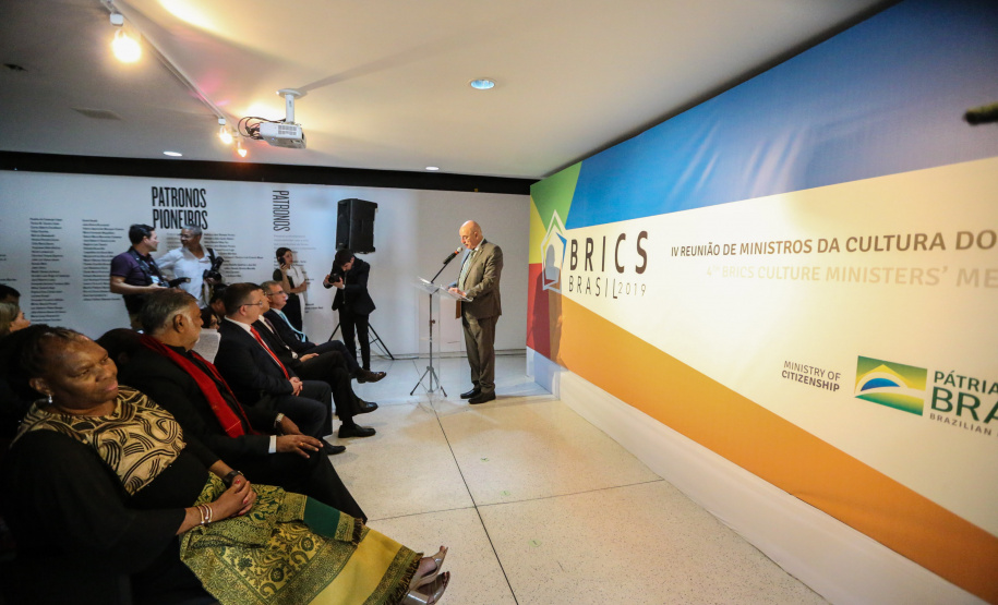O ministro da Cidadania, Osmar Terra, participa nesta sexta-feira (11) da 4ª Reunião de Ministros da Cultura do BRICS, no Museu Oscar Niemeyer  em Curitiba.  07/10/2019  -  Foto: Geraldo Bubniak/AEN