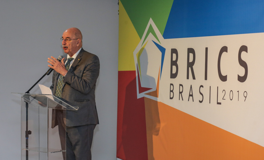 O ministro da Cidadania, Osmar Terra, participa nesta sexta-feira (11) da 4ª Reunião de Ministros da Cultura do BRICS, no Museu Oscar Niemeyer  em Curitiba.  07/10/2019  -  Foto: Geraldo Bubniak/AEN
