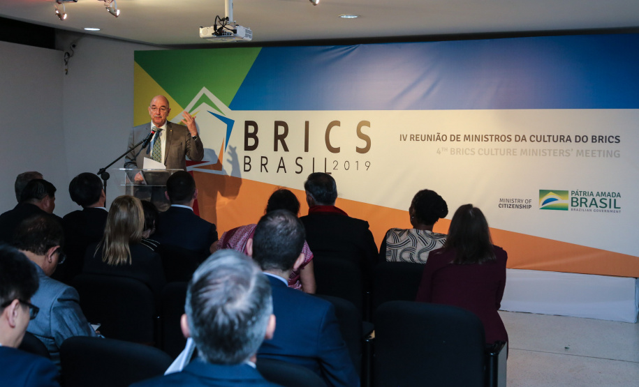 O ministro da Cidadania, Osmar Terra, participa nesta sexta-feira (11) da 4ª Reunião de Ministros da Cultura do BRICS, no Museu Oscar Niemeyer  em Curitiba.  07/10/2019  -  Foto: Geraldo Bubniak/AEN