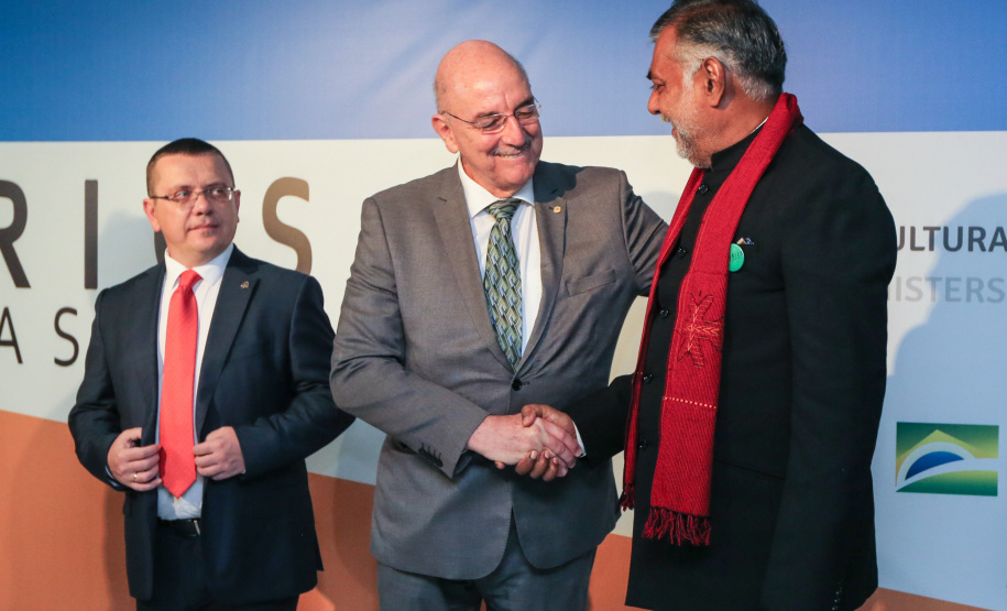 O ministro da Cidadania, Osmar Terra, participa nesta sexta-feira (11) da 4ª Reunião de Ministros da Cultura do BRICS, no Museu Oscar Niemeyer  em Curitiba.  07/10/2019  -  Foto: Geraldo Bubniak/AEN