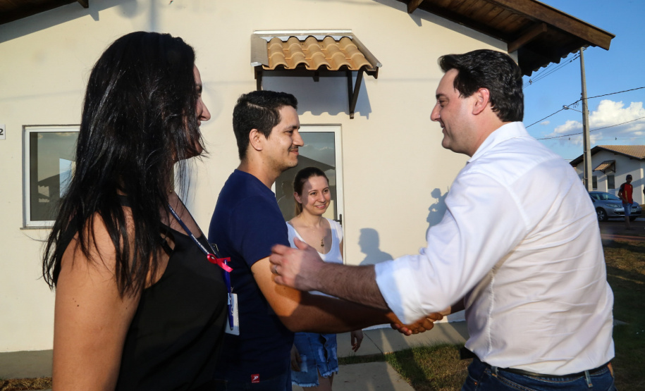O governador Carlos Massa Ratinho Junior entrega nesta sexta-feira (11) moradias populares em Prado Ferreira. As moradias fazem parte de um projeto integrado do Governo do Estado com o Governo Federal e o município. Foto: Gilson Abreu/AEN