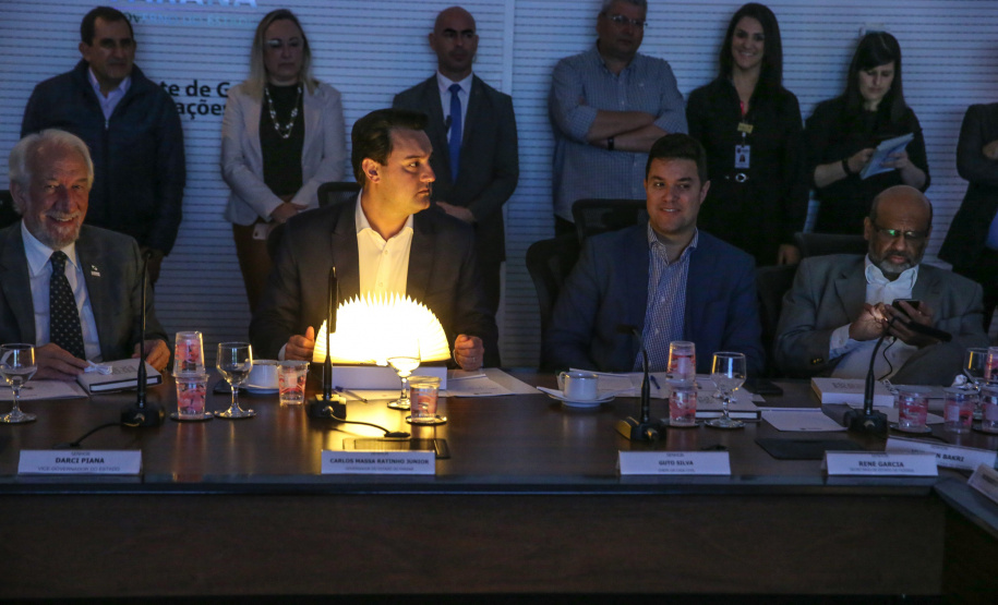 O governador Carlos Massa Ratinho Junior participa nesta terça-feira (15) da reunião com a equipe de governo.  15/10/2019 - Foto: Geraldo Bubniak/AEN