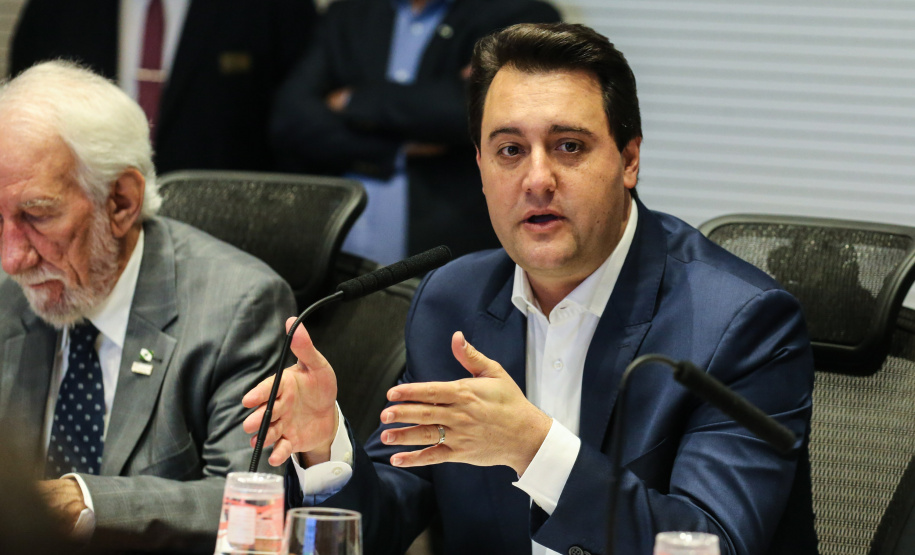 O governador Carlos Massa Ratinho Junior participa nesta terça-feira (15) da reunião com a equipe de governo.  15/10/2019 - Foto: Geraldo Bubniak/AEN