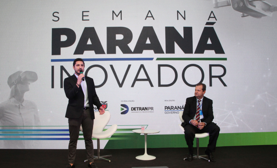 Semana Paraná Inovador. Na foto, Henrique Domakoski e James Martins.15/10/2019 - Foto: Ari Dias/AEN