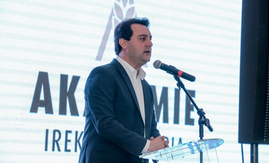 O governador Carlos Massa Ratinho Júnior participa nesta quarta-feira (16),  da inauguração da Akademie Ireks & Agrária, um centro de capacitação e desenvolvimento de novo empreendimento industrial instalado no distrito de Entre Rios.Guarapuava, 16/10/2019 -  Foto: Geraldo Bubniak/AEN