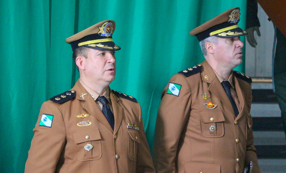 Curitiba, 17 de Outubro de 2019. Passagem de Comando BPMOA. Na foto, Ten Cel Roberto Sampaio Araujo e Ten Cel Julio Cesar Pucci dos Santos.