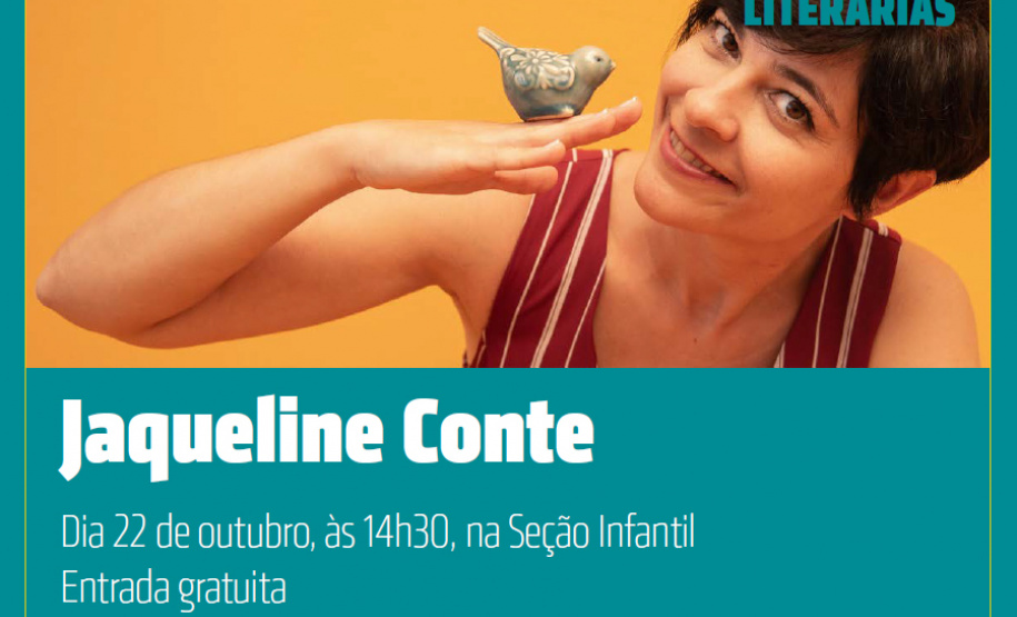 Jaqueline Conte é a convidada do projeto Aventuras Literárias. Foto: Divulgação/BPP