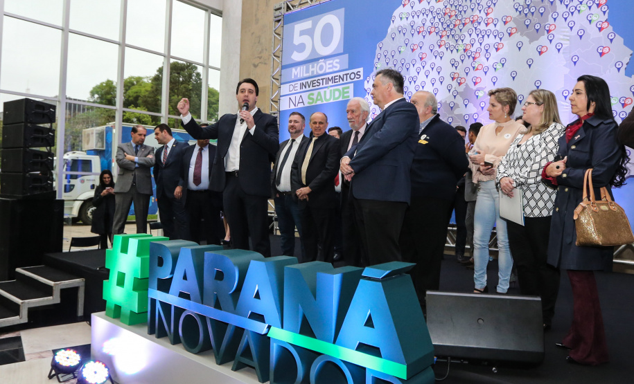 O governador Carlos Massa Ratinho Junior anuncia nesta segunda-feira (21) a liberação de R$ 50 milhões para ações da área da saúde. Curitiba, 21/10/2019 - Foto: Geraldo Bubniak/AEN