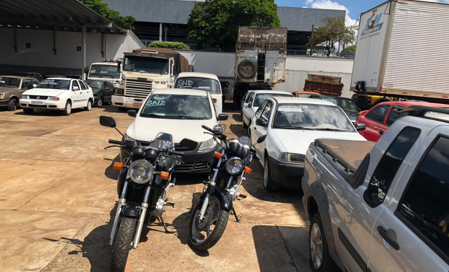 Leilão de veículos soma R$ 487 mil para o combate ao tráfico. Foto: Divulgação/SESP