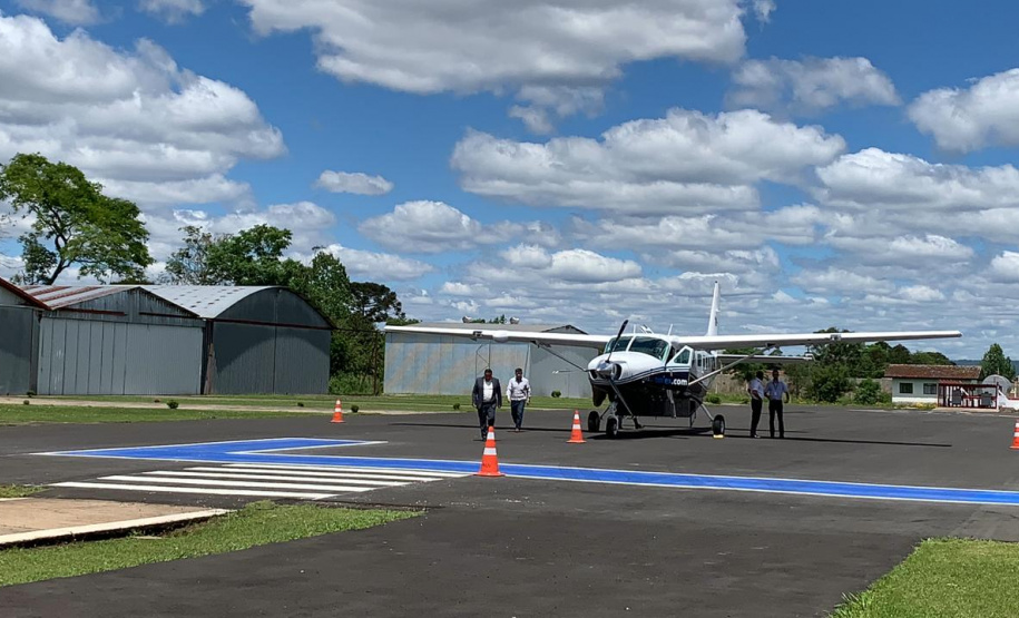 União da Vitória volta a ter rota aérea após mais de 50 anos. Foto: Prefeitura de União da Vitória