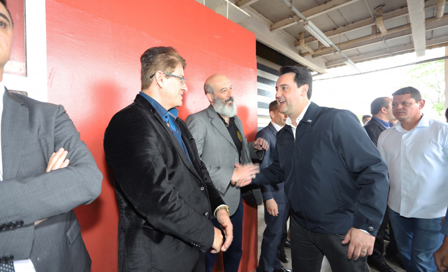 O governador concede coletiva à imprensa.Ponta Grossa, 23-10-19.Foto: Arnaldo Alves / AEN.