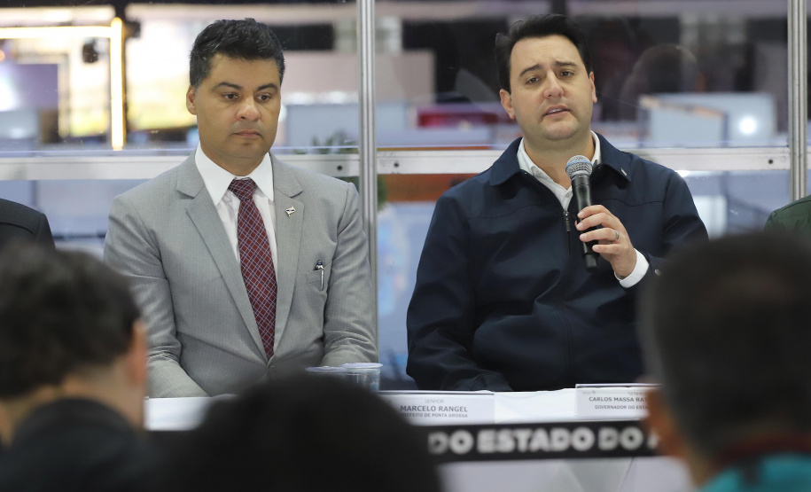 O governador concederá coletiva à imprensa.Ponta Grossa, 23-10-19.Foto: Arnaldo Alves / AEN.