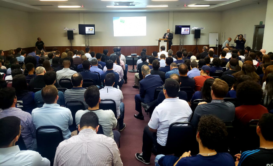 A Portos do Paraná enviou nesta quarta-feira (23) 43 funcionários para participar do 3° Seminário de Cabotagem e Intermodalidade - Logística e Infraestrutura, organizado pelo Instituto de Diplomacia Empresarial e Marketing de Cidades (Idem). São 250 pessoas no evento que acontece durante todo o dia em Paranaguá.Foto: Pierpaolo Nota/ Portos do Paraná