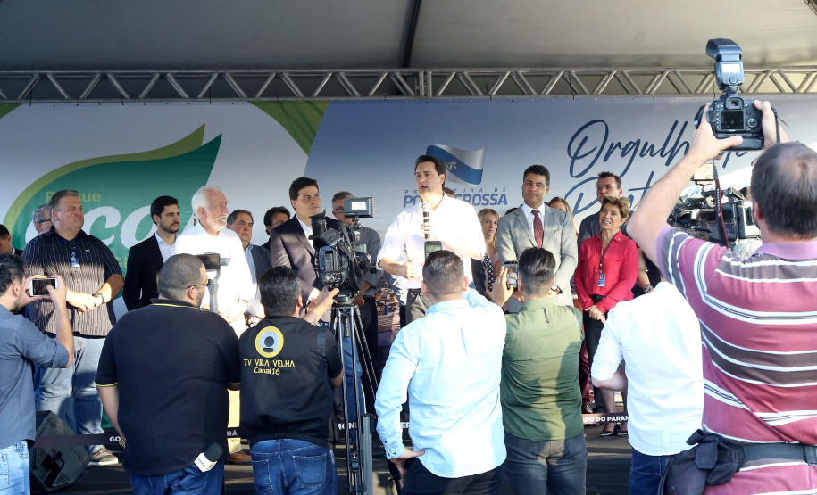 Governador Carlos Massa Ratinho Junior participa  em Ponta Grossa da inauguração do Parque Tecnológico. Ponta Grossa,23/10/2019 Foto:Jaelson Lucas / AEN