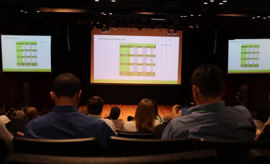 De janeiro a setembro desse ano, mais de 6,9 milhões de toneladas de fertilizantes foram descarregadas nos Portos do Paraná. Somente no Porto de Paranaguá chegaram cerca de 6,6 milhões de toneladas importadas dos granéis, somando valor aproximado de US$ 2,05 bilhões. Os dados foram apresentados nesta quinta-feira (25), em Curitiba, no Simpósio anual do Sindicato da Indústria de Adubos e Corretivos Agrícolas do Paraná (Sindiadubos). Foto: Claudio Neves/AEN