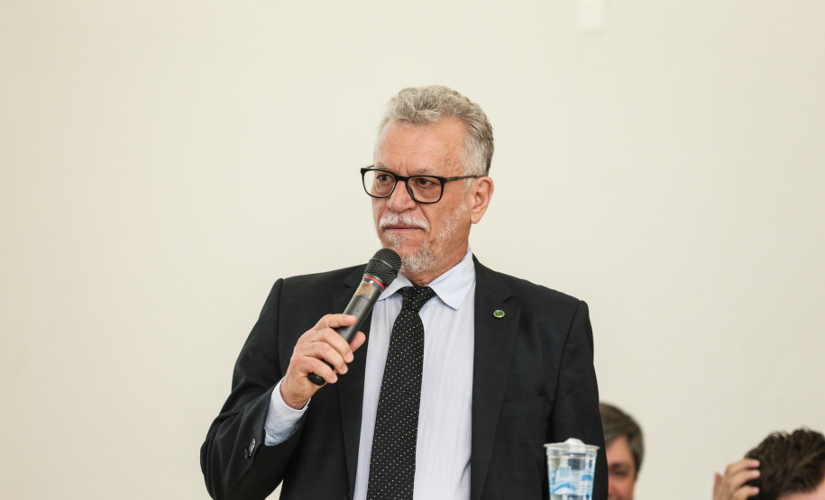 O governador Carlos Massa Ratinho Junior e a presidente do IBGE (Instituto Brasileiro de Geografia e Estatística), Susana Cordeiro Guerra, divulgam nesta sexta-feira (25), no Palácio Iguaçu, os números do Censo Agropecuário 2017. Na foto, diretor de Crédito e Estudos Econômicos do Ministério da Agricultura, Pecuária e Abastecimento , Wilson Vaz de Araújo. Curitiba, 25/10/2019 - Foto: Geraldo Bubniak/AEN