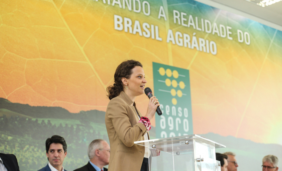 O governador Carlos Massa Ratinho Junior e a presidente do IBGE (Instituto Brasileiro de Geografia e Estatística), Susana Cordeiro Guerra, divulgam nesta sexta-feira (25), no Palácio Iguaçu, os números do Censo Agropecuário 2017. Curitiba, 25/10/2019 - Foto: Geraldo Bubniak/AEN