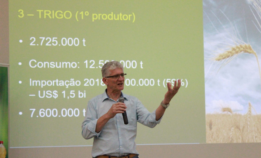 O secretário estadual da Agricultura e do Abastecimento, Norberto Ortigara, apresentou nesta quinta-feira (24), em palestra na 3ª Tecnoagro, na Faculdade de Tecnologia do Vale do Ivaí, (Fatec), em Ivaiporã, as tendências do agronegócio brasileiro e paranaense. O secretário reforçou o papel dos jovens no desenvolvimento de um modelo de agricultura altamente tecnológico.Foto: Divulgação/SEAB