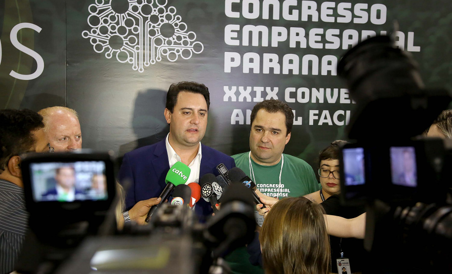 Governador Carlos Massa Ratinho Junior participa em Foz do Iguaçu, do Congresso Empresárial Paranaense. Foz do Iguaçu,25/10/2019 Foto:Jaelson Lucas / AEN