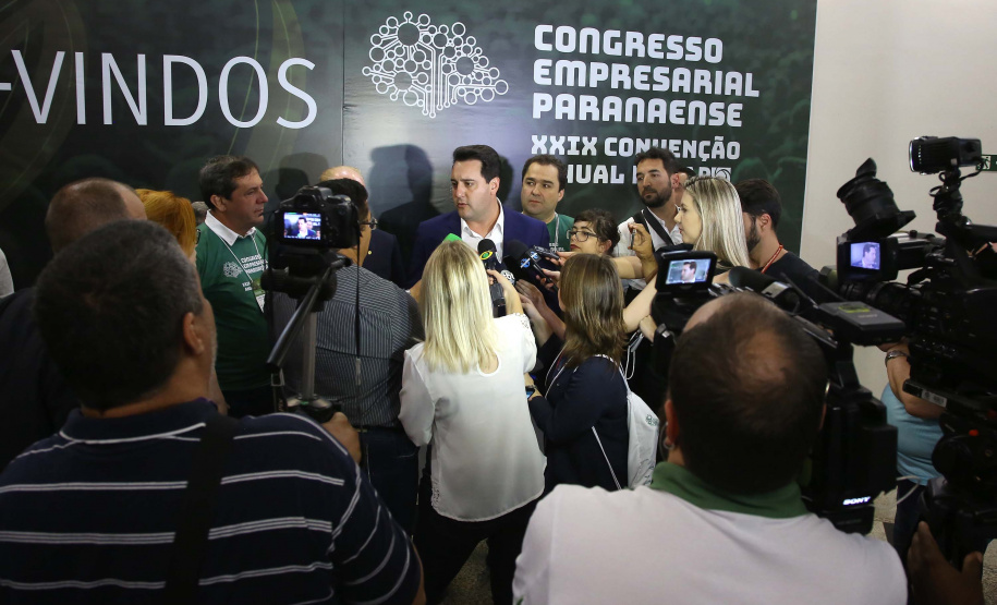 Governador Carlos Massa Ratinho Junior participa em Foz do Iguaçu, do Congresso Empresárial Paranaense. Foz do Iguaçu,25/10/2019 Foto:Jaelson Lucas / AEN