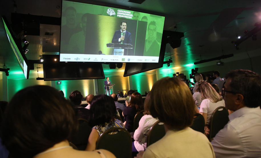 Governador Carlos Massa Ratinho Junior participa em Foz do Iguaçu, do Congresso Empresárial Paranaense. Foz do Iguaçu,25/10/2019 Foto:Jaelson Lucas / AEN