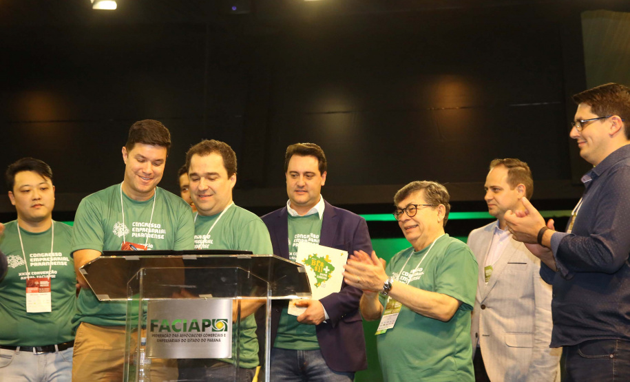 Governador Carlos Massa Ratinho Junior participa em Foz do Iguaçu, do Congresso Empresárial Paranaense. Foz do Iguaçu,25/10/2019 Foto:Jaelson Lucas / AEN