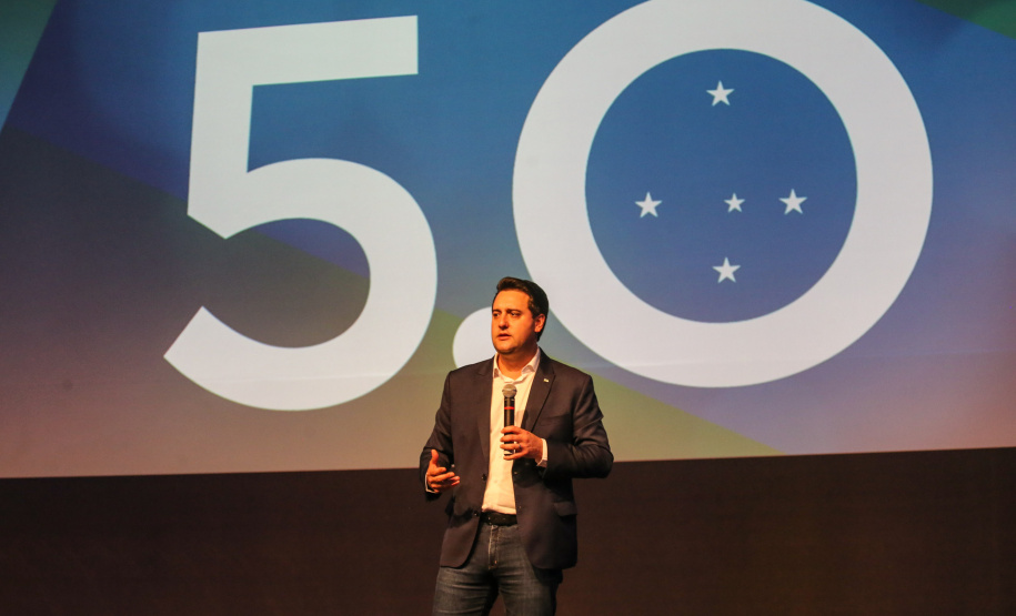 O governador Carlos Massa Ratinho Junior faz a abertura nesta quinta-feira (31),  do encontro de capacitação Governo 5.0 no Hotel Rafain Palace & Convention, em Foz do Iguaçu. Foz do Iguaçu, 17/10/2019 -  Foto: Geraldo Bubniak/AEN