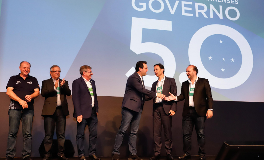 O governador Carlos Massa Ratinho Junior disse nesta quinta-feira (31), na abertura do encontro Governo 5.0, em Foz do Iguaçu, que o planejamento do Estado para os próximos anos será feito a muitas mãos, em parceria com os municípios, e que a inovação, o Novo Pensar e Novo Fazer, deve estar a serviço de todos os paranaenses. Ratinho Junior também assinou um pacote de investimentos de R$ 351 milhões nos municípios para os próximos anos.