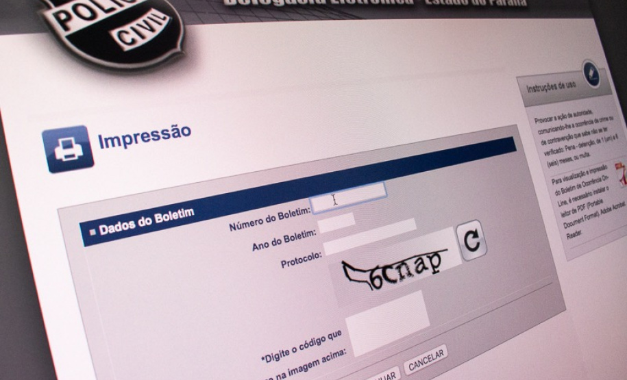 Polícia oferece serviço para acompanhar o boletim de ocorrência. Foto: Fabio Dias/PCPR